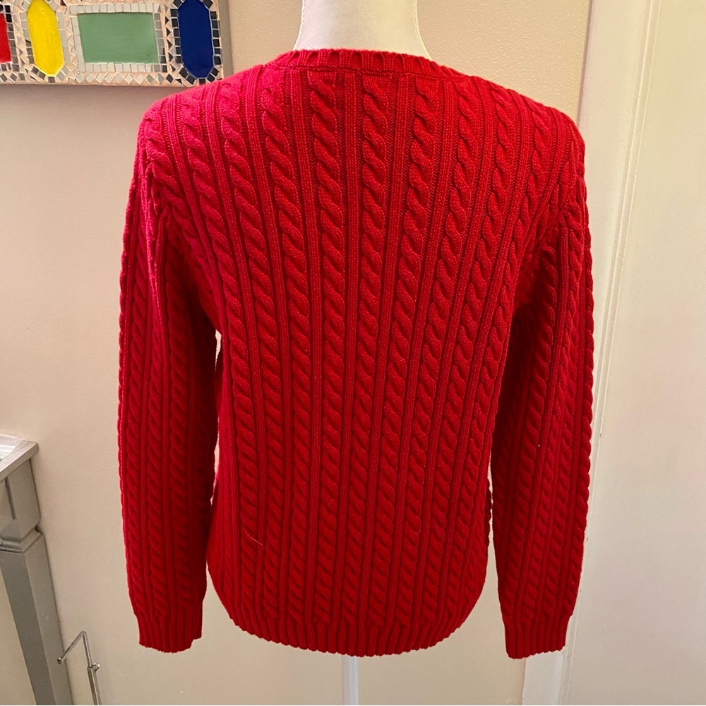 ✨EUC Vintage Lauren Ralph Lauren Cable Knit Sweater with Crest - Picture 2 of 4